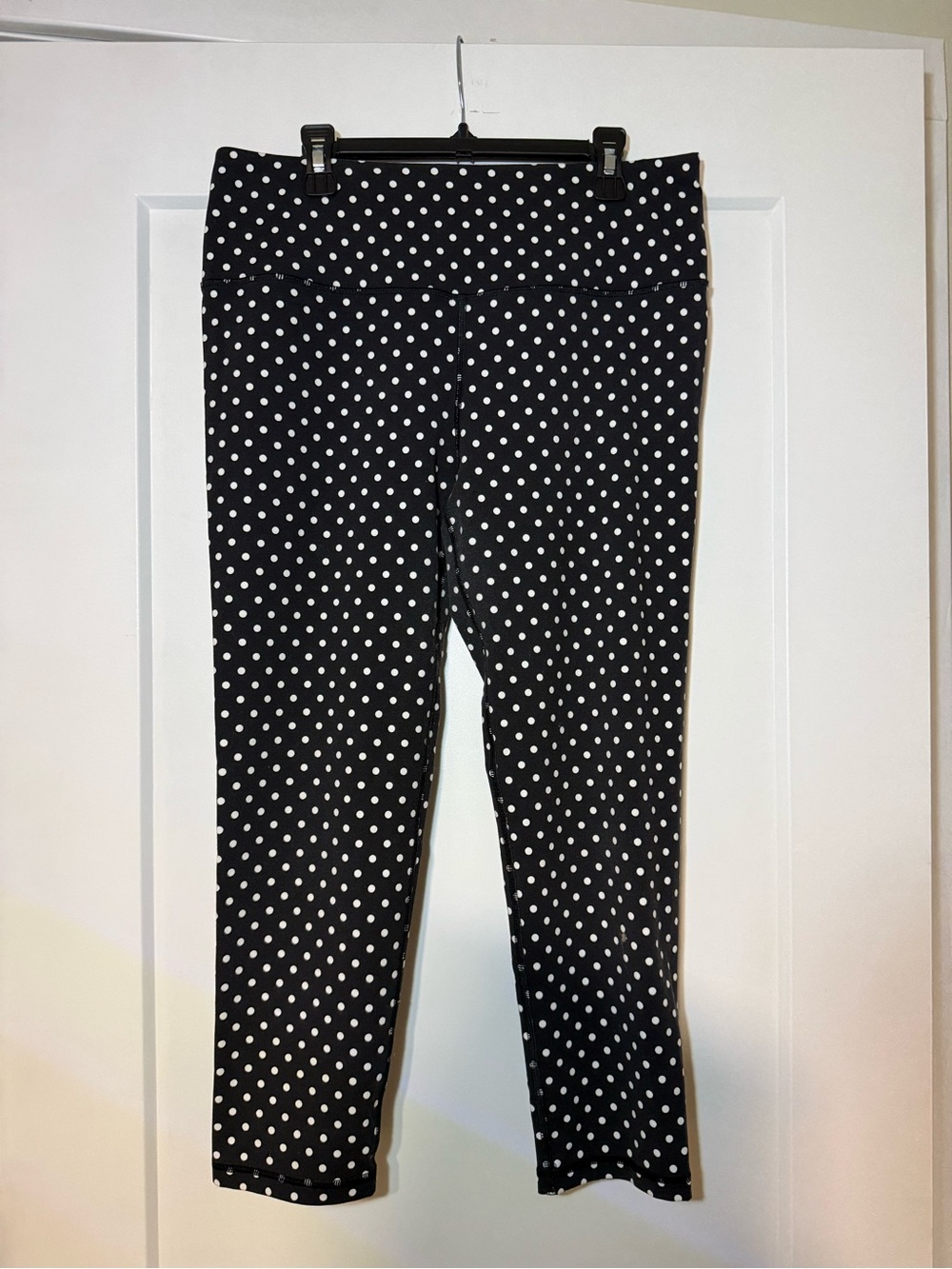 Victoria's Secret Black and White Polka Dot Leggings